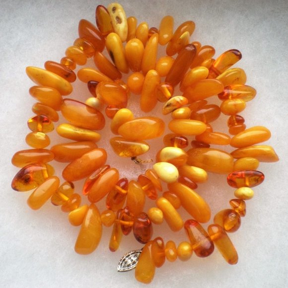 Russian Baltic Butterscotch Egg Yolk Honey Amber Beaded...